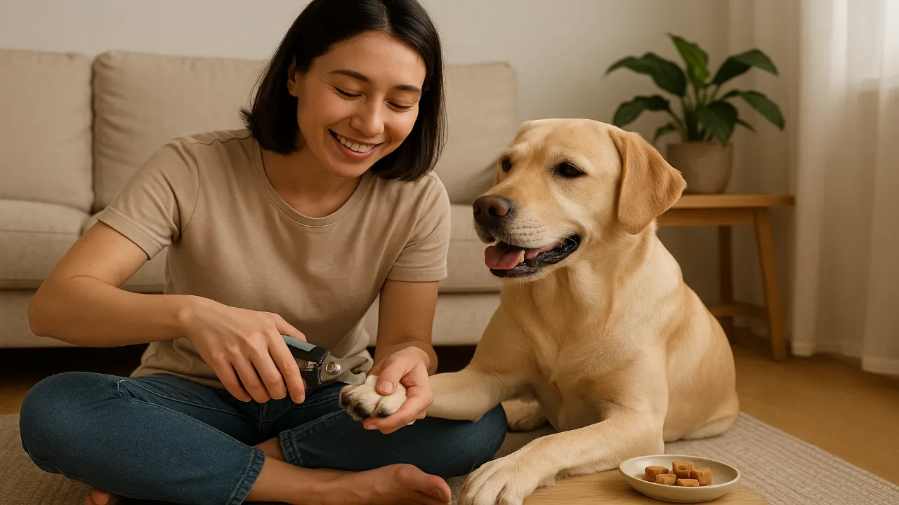 cara menggunting kuku anjing