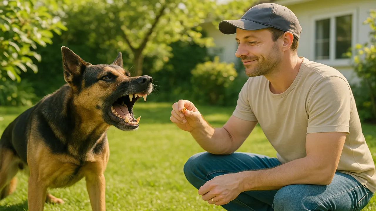 perilaku agresif pada anjing